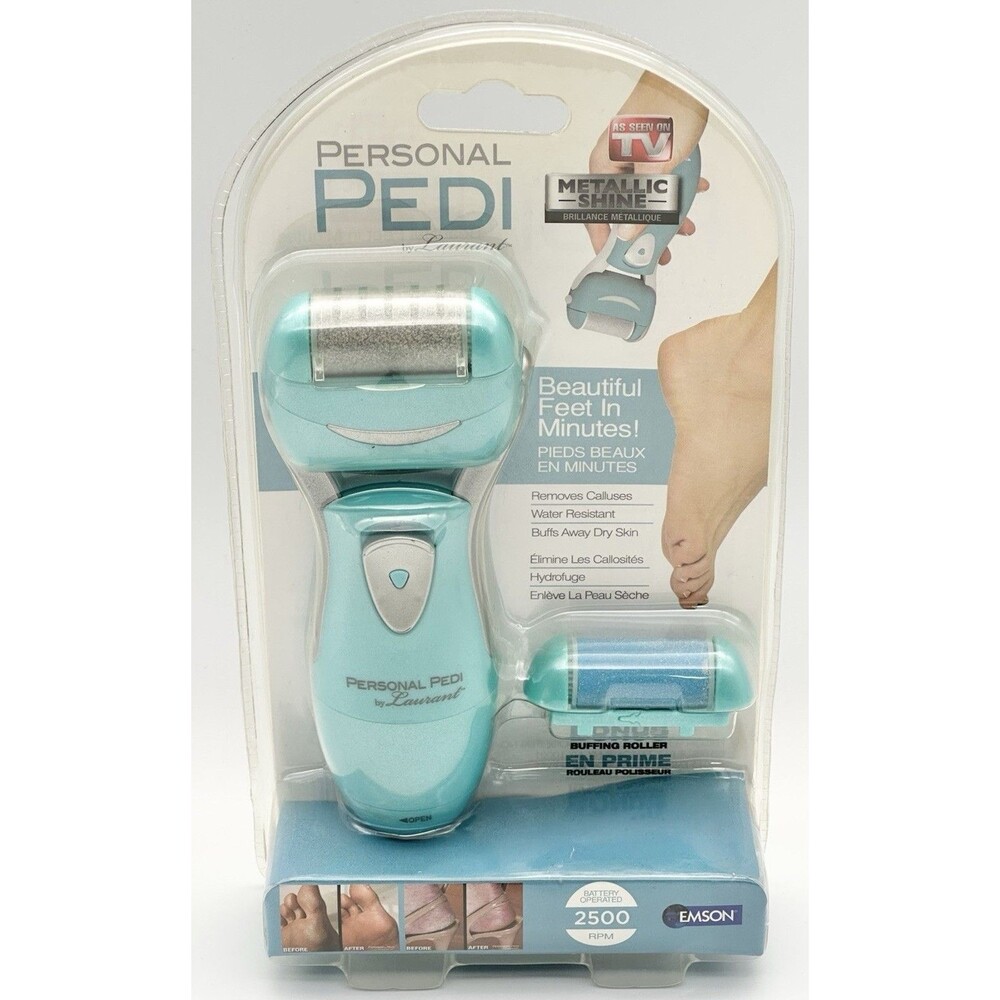 Personal Pedi by Laurant Electric Foot Callus Remover Care System Turquoise